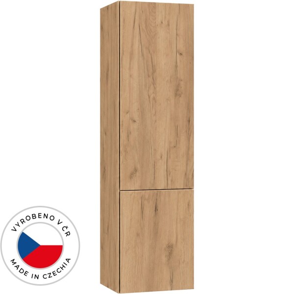 CERANO - Koupelnová vysoká skříňka Adele - TIP-ON otevírání - dub zlatý Craft - 45x180x33 CER-843917