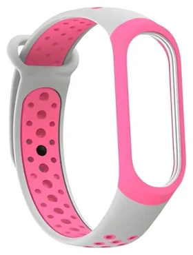 Beline Silicone růžovo-šedý / Náhradní řemínek / pro Xiaomi Mi Band 3/4 / silikonový