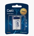 Baterie 9V alkalická – 6LR61, Geti, Nenabíjecí