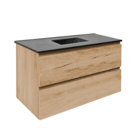 Koupelnová skříňka 2 zásuvková s umyvadlem SAT B-Way 99x50x45 cm dub mat BWAY2100OAKU4B BWAY2100OAKU4B