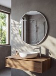 SAPHO - NOTION SLIM kulaté zrcadlo v rámu ø 70cm, bílá mat NT700W