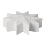 Räder Vánoční porcelánová LED dekorace Double Star, bílá barva, porcelán