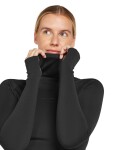 Dámské merino tričko s dlouhým rukávem ICEBREAKER Wmns 300 MerinoFine Polar LS Roll Neck, Black velikost: XS