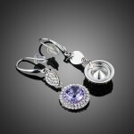 Náušnice Swarovski Elements Luciana, Fialová