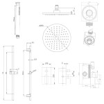 Kielle - Vega Sprchový set s baterií pod omítku, pro 2 spotřebiče, s příslušenstvím EcoSpare a tělesem, chrom 20618SP60