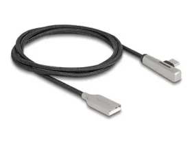 DeLock kabel USB-A - USB-C 60 W 1 m černá/stříbrná / Kabel / USB 2.0 / Quick Charge 3.0 (80766)