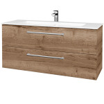 Dřevojas - Umyvadlová skříňka GIO SZZ2 120 - D21 Tobacco / Úchytka T03 / D21 Tobacco 406431C