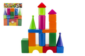 Stavebnice kostky velké 18ks plast v sáčku 40x53x8cm