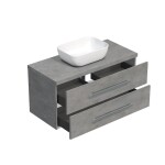Koupelnová skříňka s krycí deskou SAT Cube Way 100x53x46 cm beton mat CUBE461003BESAT45 CUBE461003BESAT45