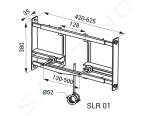 SANELA - Příslušenství Montážní rám do sádrokartonu pro pisoár s radarovým splachovačem SLR 01