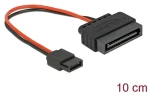 DeLock SATA Slim 6pin - SATA 15pin kabel černá, červená / Napájecí kabel / 0,1 m (84873)
