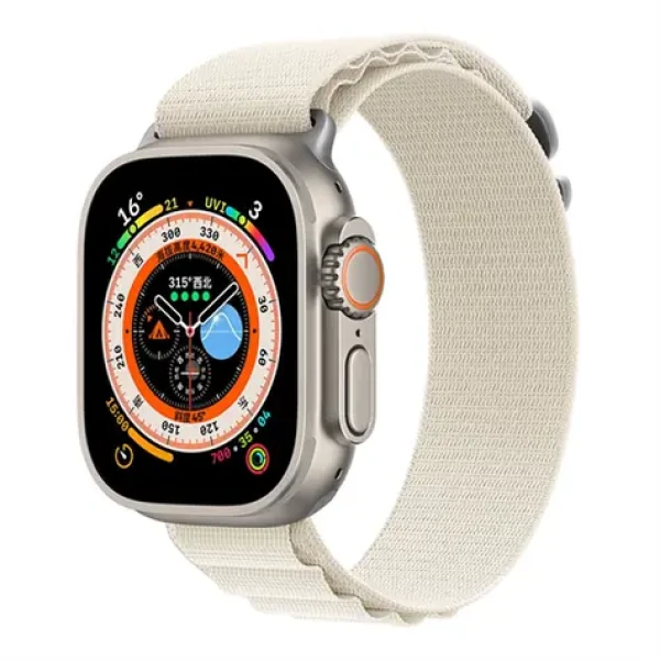 Devia Deluxe Sport5 44/45/49mm bílá / Řemínek pro Apple Watch / Nylonový / Nastavitelný (6938595381843)