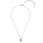 Royal Fashion stříbrný pozlacený Swarovski náhrdelník Srdce DPS0520