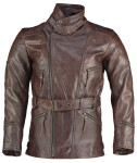 Pánský kožený 3/4 kabát Vintage kapsami na chrániče