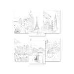 Clairefontaine Odelia Cities A4 20 listů 250g/m2 6 motivů