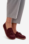 Kožené semišové mokasiny typu barefoot Zazoo 322 bordó 40