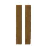 Ferm Living Svíčka Burren Bronze – set 2 ks, hnědá barva, vosk