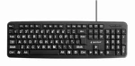 Gembird KB-US-103 černá / drátová klávesnice / zvětšené popisky kláves / USB-A / US layout (KB-US-103)