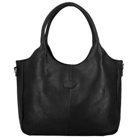 Trendy dámská koženková kabelka na rameno Stifa, černá