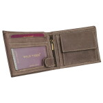 Pánská kožená peněženka na šířku Wild Tiger Tamarr, tmavě hnědá