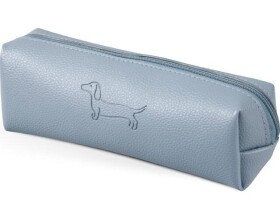 Penál etue mini cube Sausage Dog light gray 5,5x,5,5x19cm
