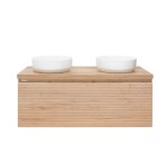 Koupelnová skříňka s krycí deskou Naturel Savona 119x50x44,3 cm dub mat SAVONA120DHDBEZ SAVONA120DHDBEZ