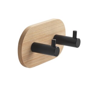 Gedy - HIMALAYA samolepící dvojháček, kulatý, černá/bambus 1127