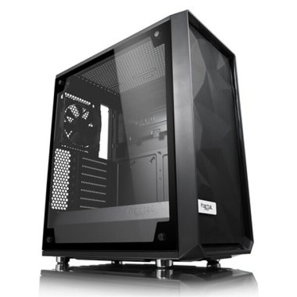 Fractal Design Meshify C černá (okno TG light) / ATX / 2x 120mm / 2xUSB3.0 / průhledná bočnice (FD-CA-MESH-C-BKO-TGL)