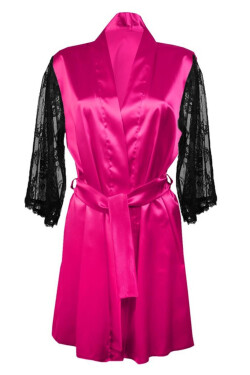 DKaren Housecoat Elizabeth Dark Pink tmavě růžová