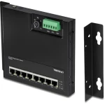 TRENDnet 8-Port Industrial Gigabit PoE+ switch / Switch / nástěnná montáž / 8x Gigabit PoE+ / 200 W PoE / IP30 (TI-PG80F)