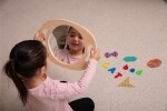 TickiT Dřevěné dětské zrcadlo - velké (1ks)