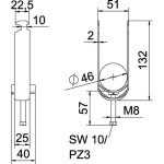 OBO Bettermann 6479308 U-stojina (d x š x v) 6 m x 70.00 mm x 50.00 mm 1 ks šedá