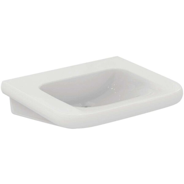IDEAL STANDARD - Contour 21+ Umyvadlo bezbariérové 65x56 cm, bez přepadu, bez otvoru pro baterii, SmartGuard+, bílá E3624HY