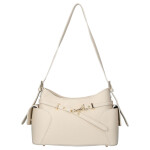 Extravagantní kožená kabelka na rameno Lina, béžová