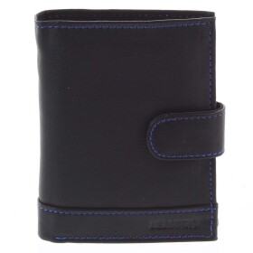 Pánská kožená peněženka Meliccio, černá/modrá
