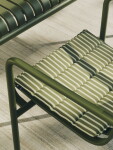 HAY Sedák Terrazza Olive bold stripe 40 × 40 cm, zelená barva, textil