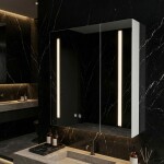 REA - Zrcadlová skříňka s LED osvětlením M1015-60 60x65 REA-M0102