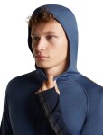 ICEBREAKER Mens Merino 200 Oasis+ LS Half Zip Hoodie, Midninavy/Dawn/JetHeather/Cb (vzorek) velikost: M