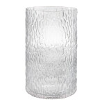 Storefactory Skleněný svícen / váza Ramvik 30 cm, čirá barva, sklo