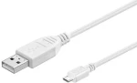 MicroConnect kabel USB2.0 A (M) - microUSB B (M) 5m bílá / 480Mbit/s (USBABMICRO5W)