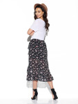 Dámská sukně model 15927453 černá s květinami L - Lemoniade