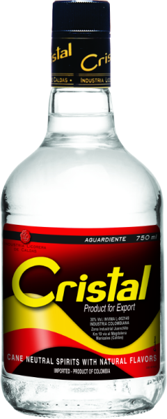 Aguardiente Cristal Rum 30% 0,7 l (holá lahev)