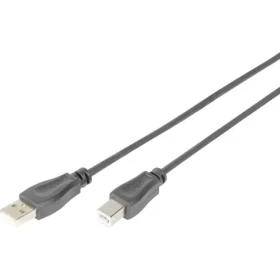 Digitus / USB kabel USB-A - USB-B / USB 2.0 / 0,5 m / černý (AK-300105-005-S)