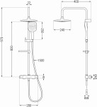 MEXEN/S - KX17 sprchový sloup s termostatickou baterií chrom 771501791-00