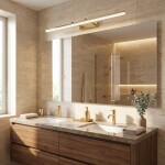 Koupelnové nástěnné LED svítidlo APP1874-1W 80cm GOLD OSW-66029