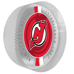 Mustang Puk New Jersey Devils NHL Crystal Ribbon
