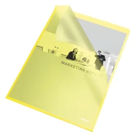 Esselte L Standard žlutá / Desky na dokumenty / A4 / PP fólie 115 mic / sáček 25 ks (60836)