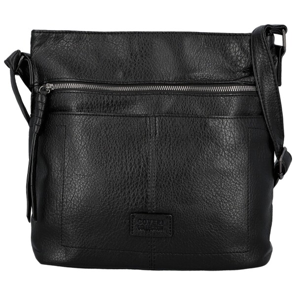 Trendy dámská koženková crossbody kabelka Westa, černá new