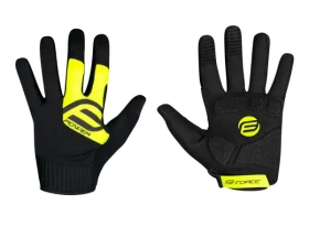 Rukavice FORCE MTB POWER, černo-fluo