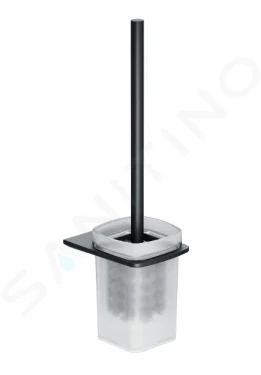 Kielle WC štětka nástěnná s držákem, matné sklo/matná černá 40518004